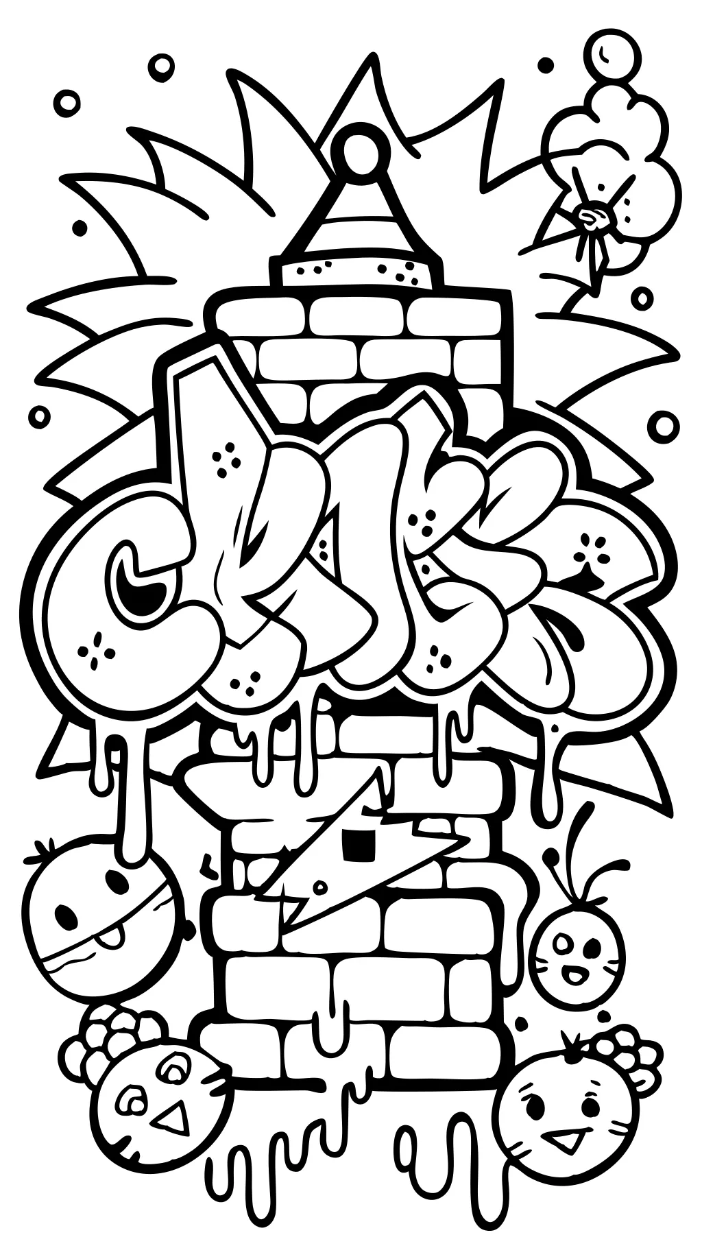 coloriage de graffiti